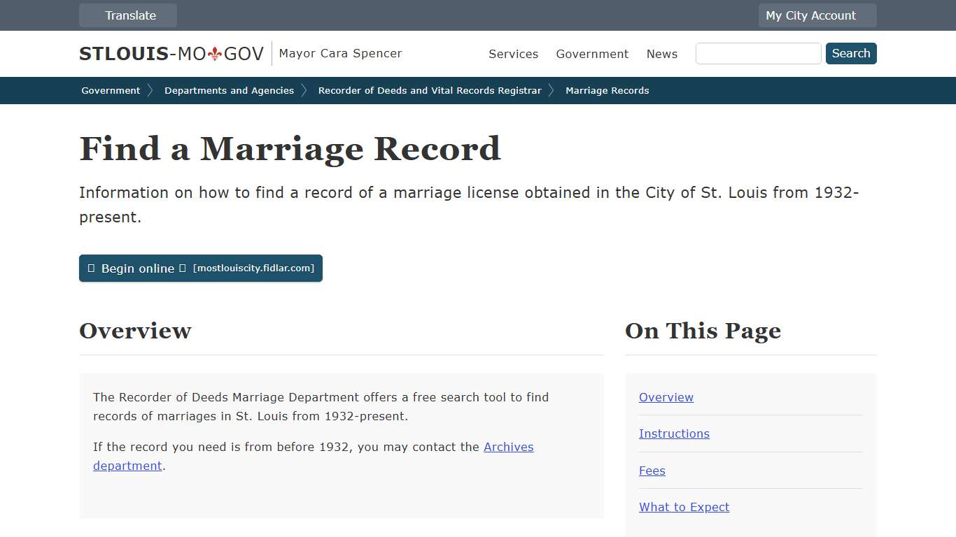 Find a Marriage Record